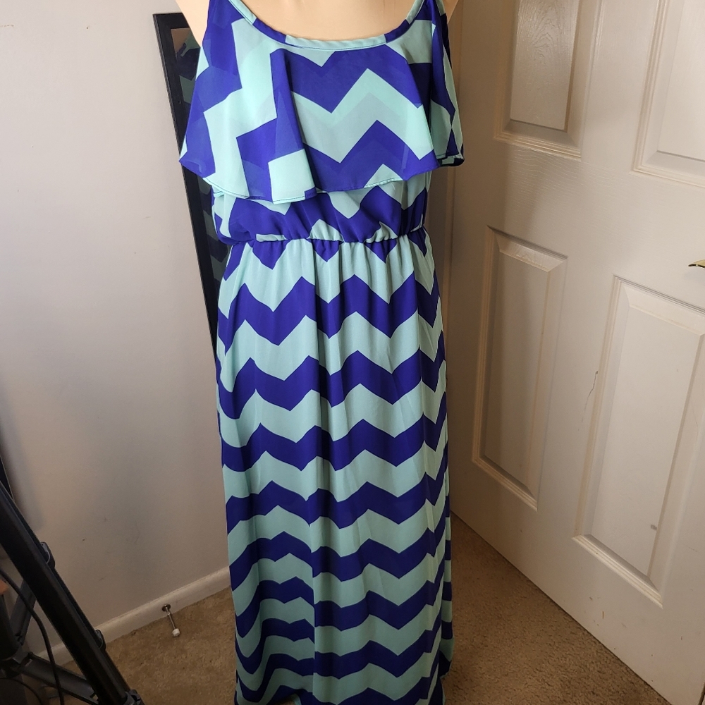 HeartSoul - Chevron Maxi Dress, Size L